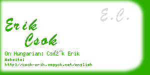 erik csok business card